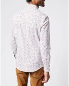 Chemise Berkeley imprimé fleurs blanche