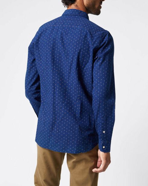 Chemise Tedworth Mid Print bleu moyen