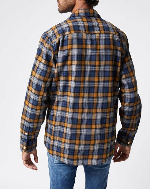 Chemise Telford à carreaux bleu/camel