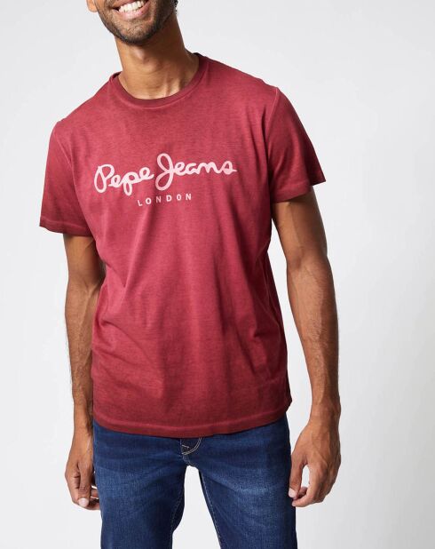 West Sir burgunderfarbenes T-Shirt