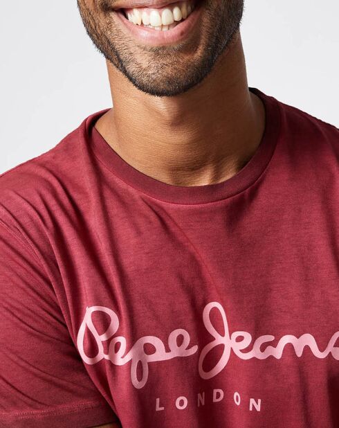 West Sir burgunderfarbenes T-Shirt