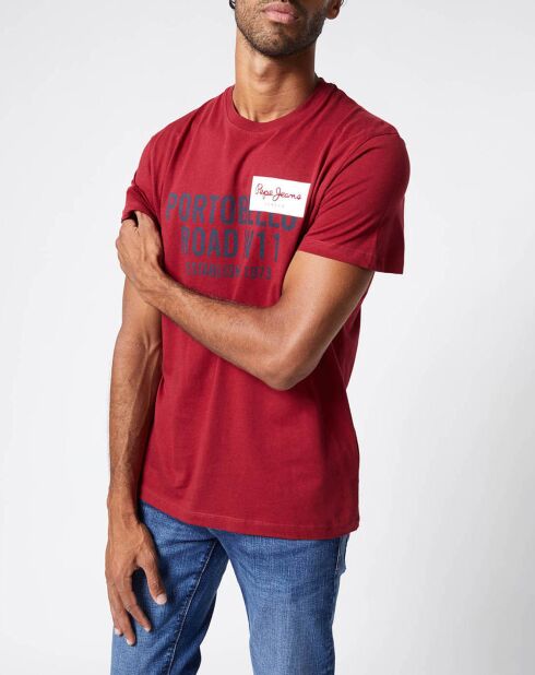T-Shirt Broderick Logo bordeaux