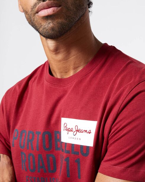 T-Shirt Broderick Logo bordeaux