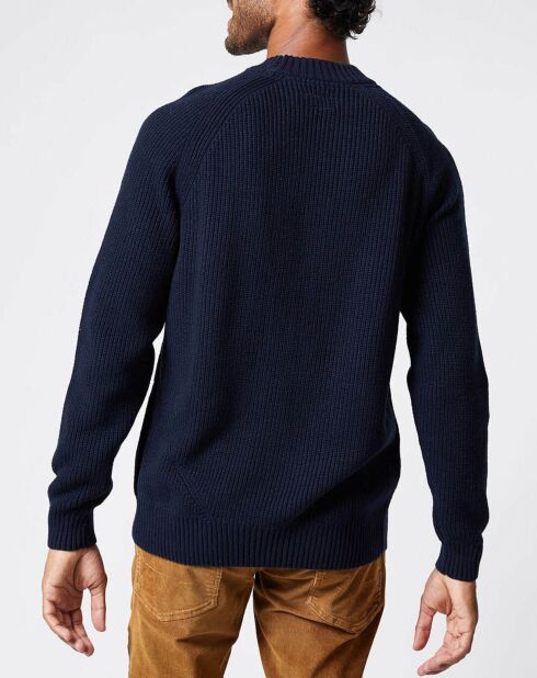 Pull en Laine mélangée Angelo Classic bleu marine