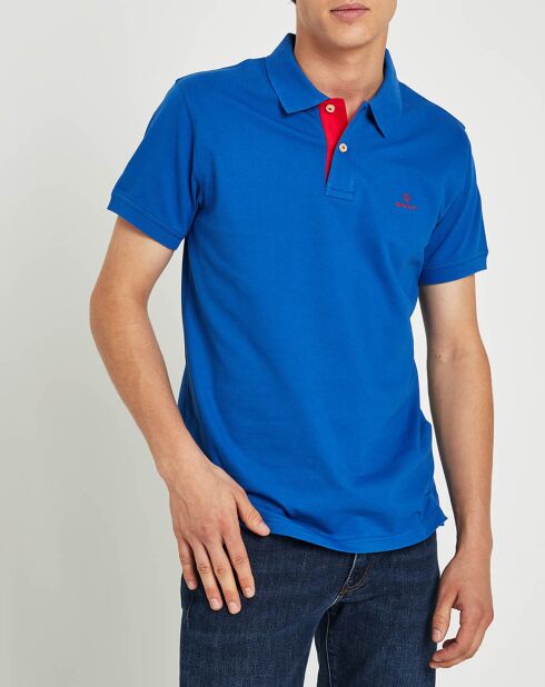 Polo manches courtes bleu