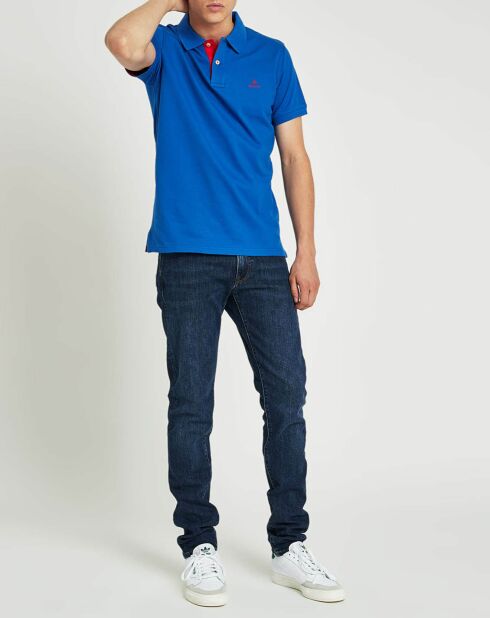 Polo manches courtes bleu