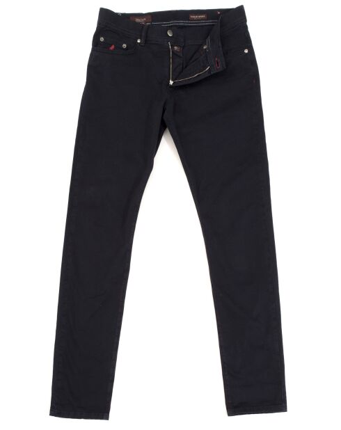 Marineblauwe getailleerde broek met 5 zakken