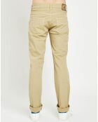 Pantalon stretch Popeline beige