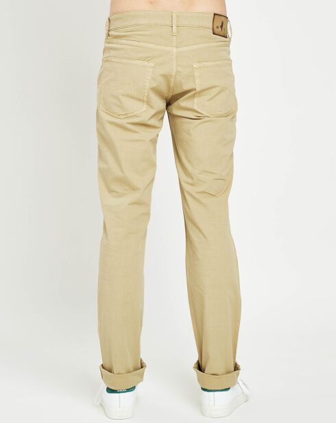 Pantalon stretch Popeline beige