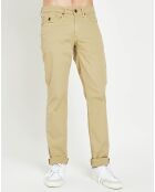 Pantalon stretch Popeline beige