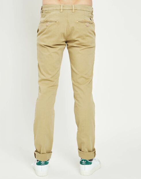 Pantalones chinos ajustados beige