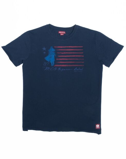 Marineblaues T-Shirt mit Flagge von Gentleman