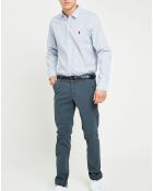 Chemise All Over Minimaliste blanc/bleu