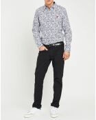 Chemise Spring Flowers blanc/bleu