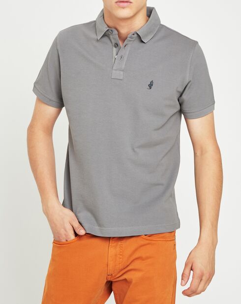 Polo de piqué gris