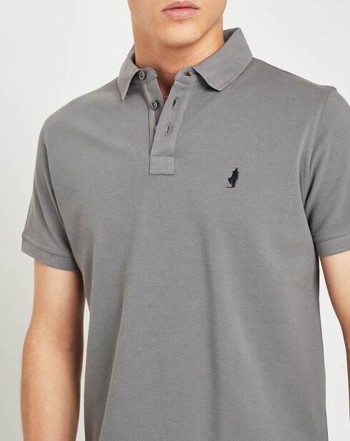 Polo de piqué gris