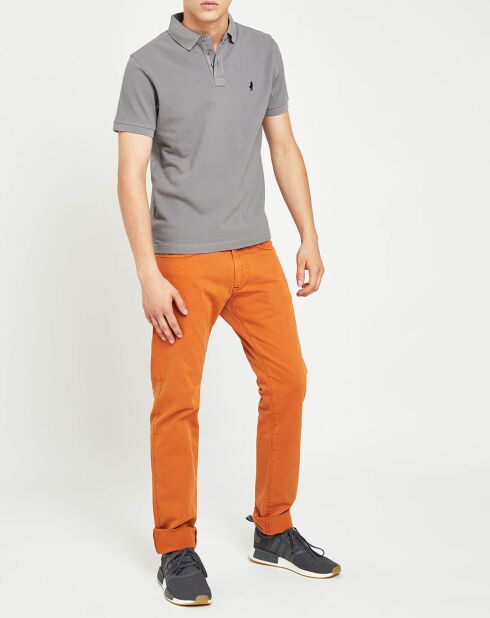 Polo de piqué gris