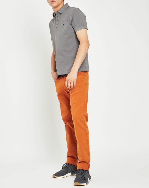 Polo de piqué gris