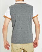 Polo tricolor gris