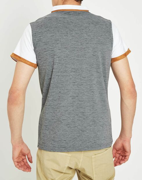 Polo tricolor gris