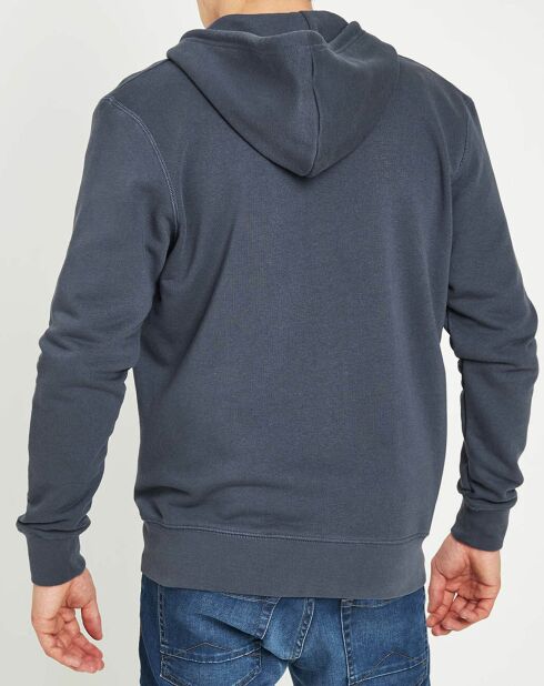 Sweat zippé à capuche gris