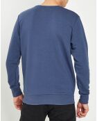 Sweat col rond bleu denim