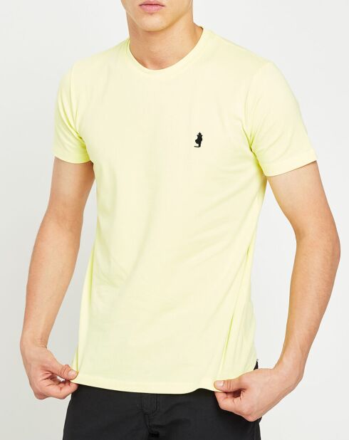 Gelbes T-Shirt mit Rundhalsausschnitt