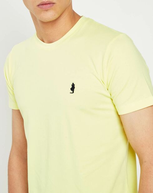 Gelbes T-Shirt mit Rundhalsausschnitt
