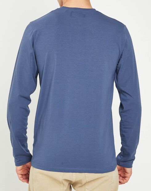 Denimblauw t-shirt met ronde hals