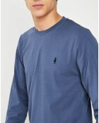 T-Shirt col rond bleu denim