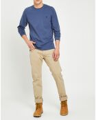 T-Shirt col rond bleu denim