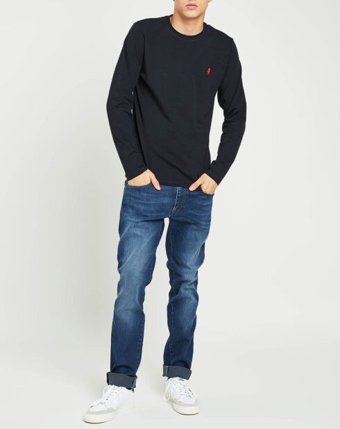 Donkerblauw t-shirt met ronde hals