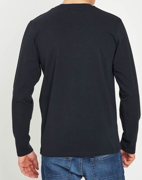 Donkerblauw t-shirt met ronde hals