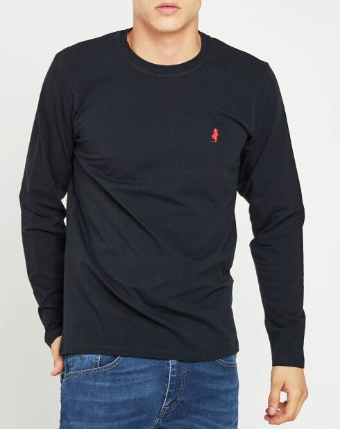 Donkerblauw t-shirt met ronde hals