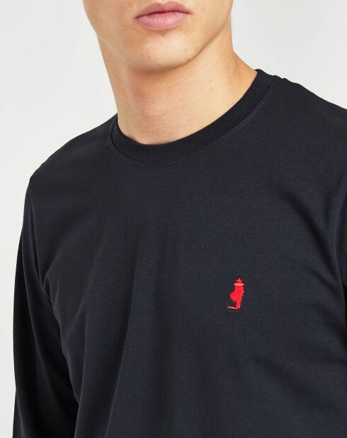 Donkerblauw t-shirt met ronde hals