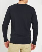 T-Shirt col tunisien marine