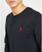 T-Shirt col tunisien marine