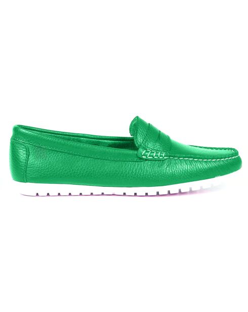 Mocassins en Cuir Tina verts