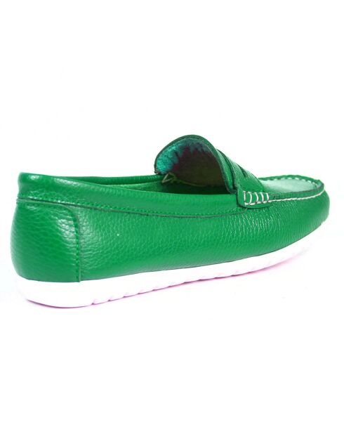 Mocassins en Cuir Tina verts