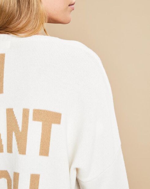 Pull en Laine mélangée Peanuts écru