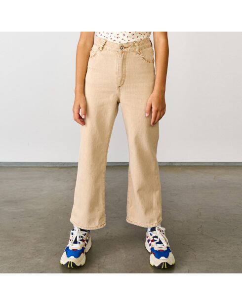 Jean bootcut 100% Coton bio Popies beige