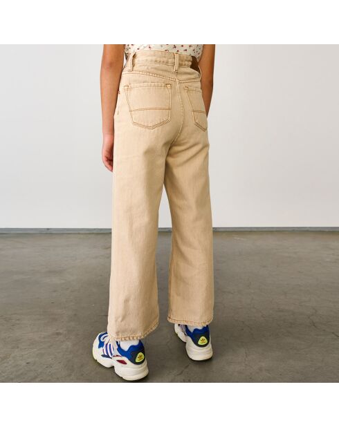 Jean bootcut 100% Coton bio Popies beige