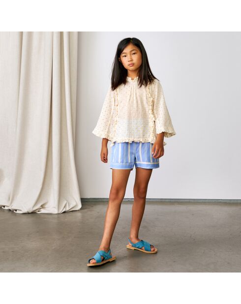 Short Ann à rayures bleu/blanc