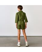 Combinaison short Aerial en Coton vert kaki