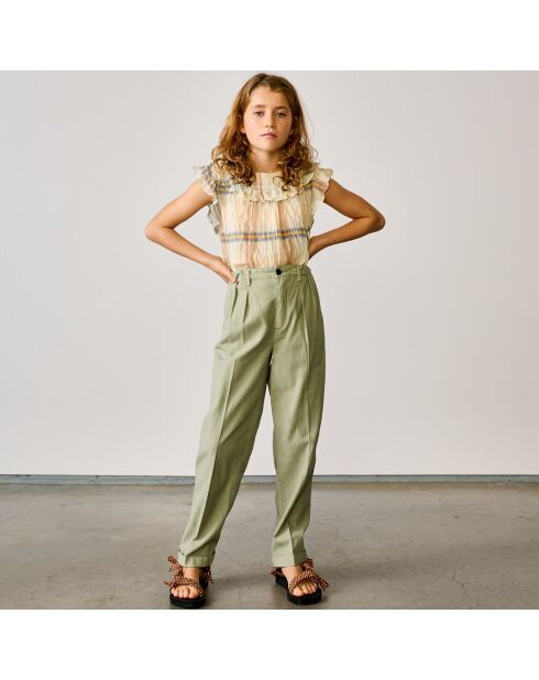 Pantalon Peace en Coton mélangé vert clair