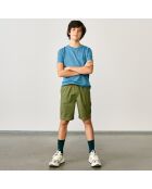 Bermuda en Toile de Coton Pawl vert kaki