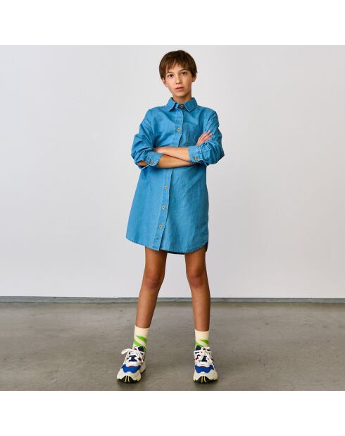 Robe jean en Coton & Lin Approx bleu denim