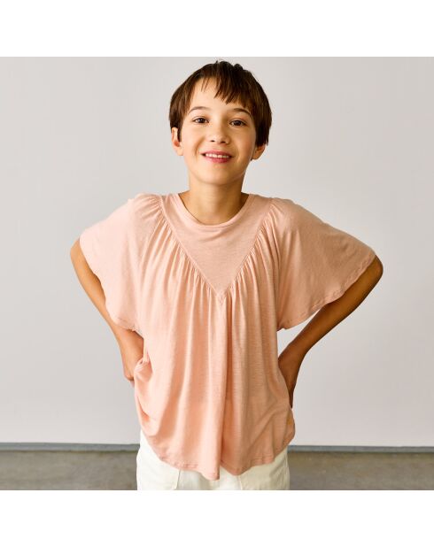 T-Shirt en Lin mélangé Varta rose blush