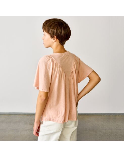 T-Shirt en Lin mélangé Varta rose blush