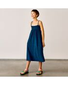 Robe tube mi-longue Canil en Coton mélangé bleu marine